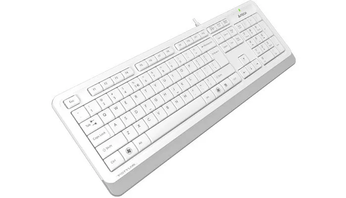 Tastatură A4Tech FK10, Cu fir, Alb /Gri