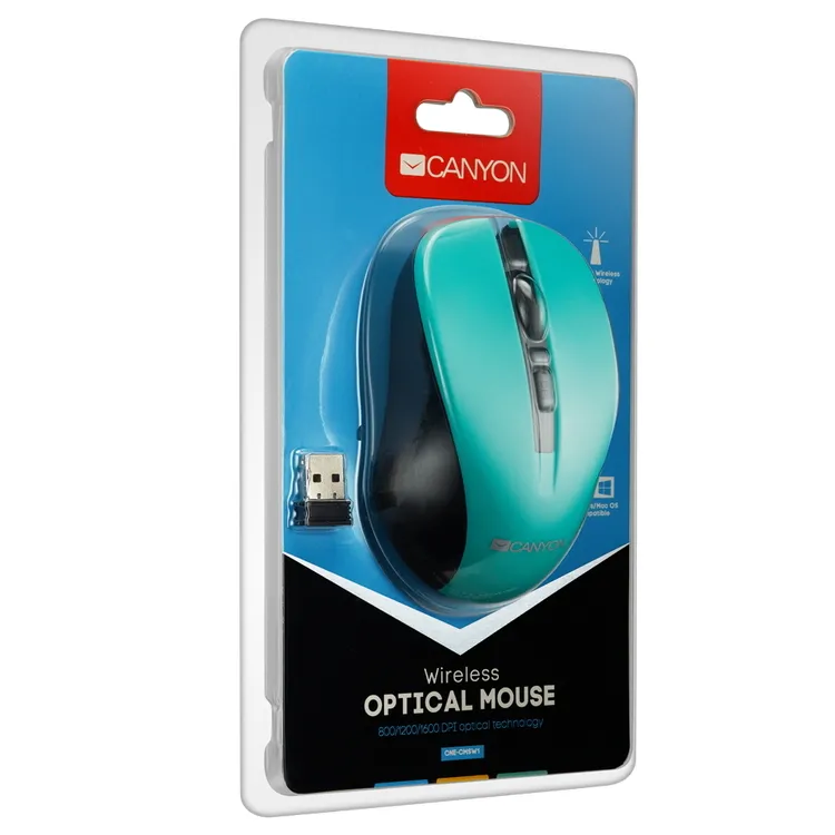 Mouse Wireless Canyon MW-1, Verde
