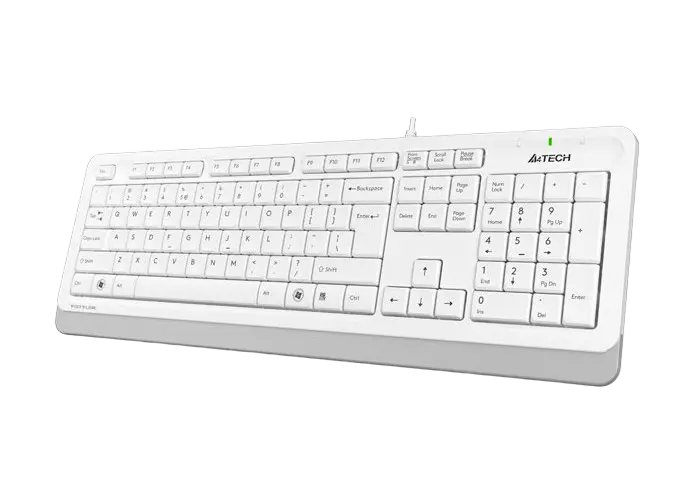 Tastatură A4Tech FK10, Cu fir, Alb /Gri