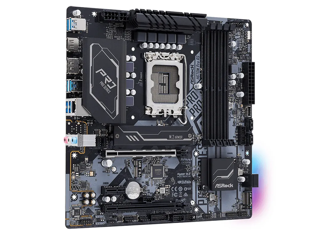 Placă de bază ASRock H670M PRO RS, LGA1700, Intel H670, Micro-ATX