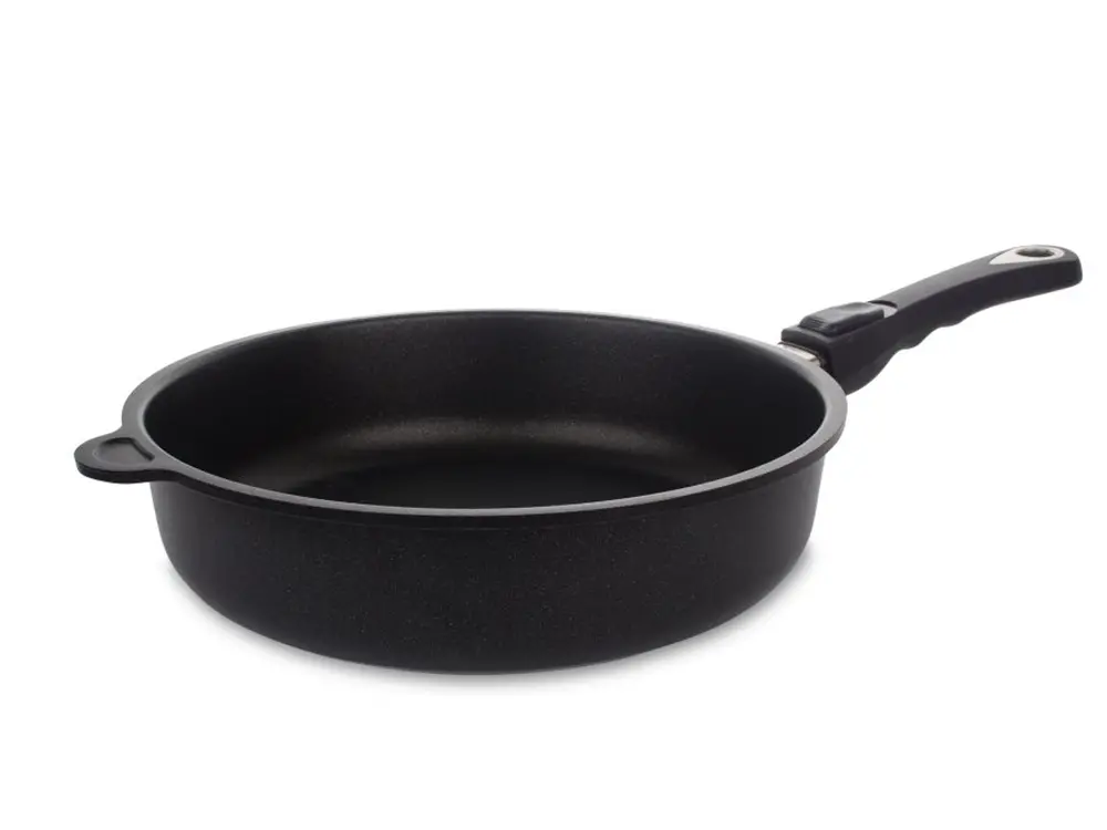 Cratița AMT Gastroguss AMT-728-E, 3,8L, 28cm, Negru
