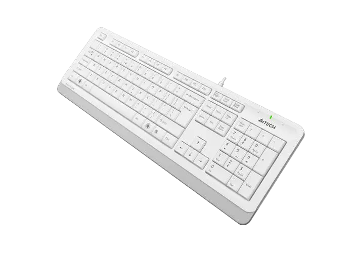 Tastatură A4Tech FK10, Cu fir, Alb /Gri