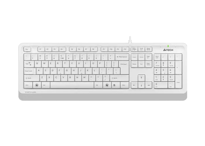 Tastatură A4Tech FK10, Cu fir, Alb /Gri