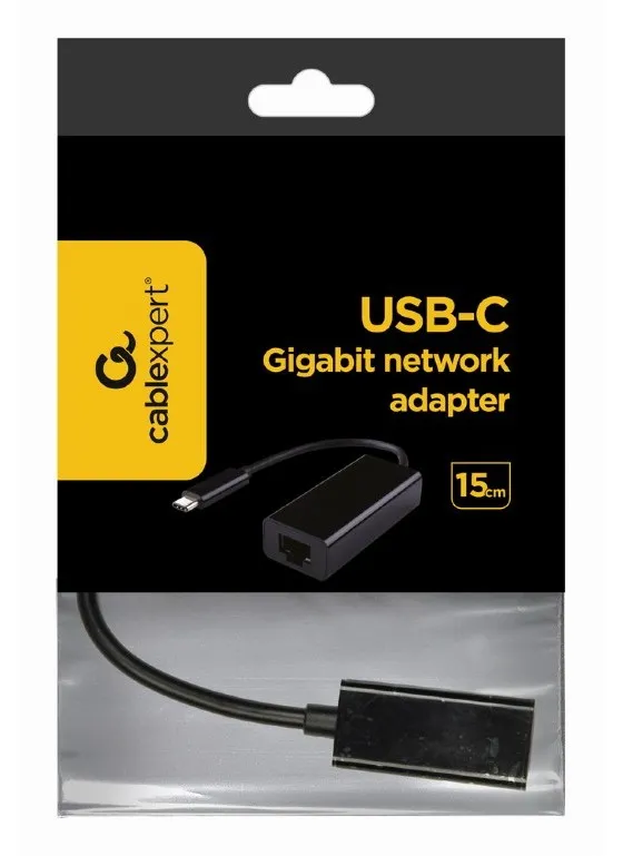 Adaptor de rețea Cablexpert USB 3.1 to RJ45, Negru