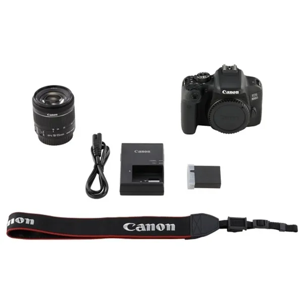 Aparat foto DSLR Canon EOS 800D + 18-55 IS, Negru