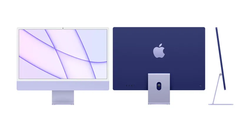 Computer All-in-One Apple iMac A2438, M1 with 8-core CPU and 8-core GPU, 16GB/512GB, macOS Big Sur, Purple
