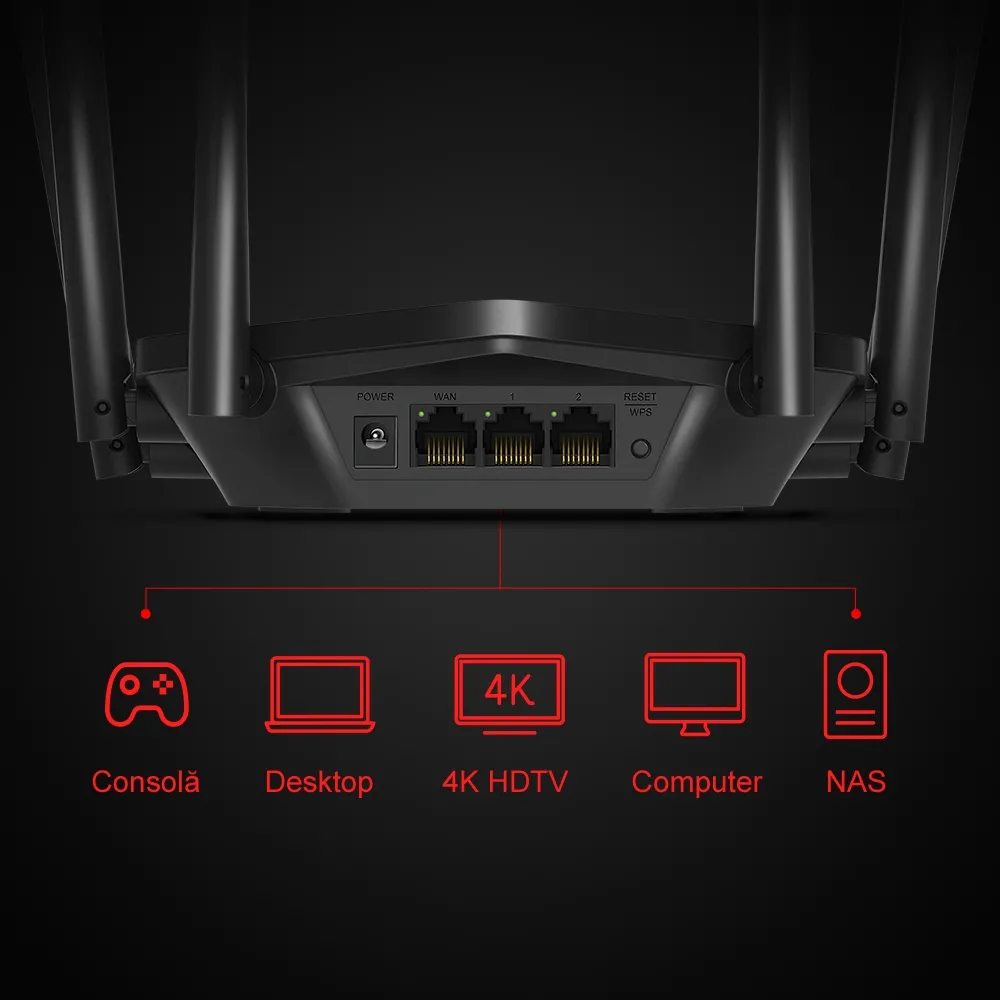Router fără fir MERCUSYS MR50G, Negru