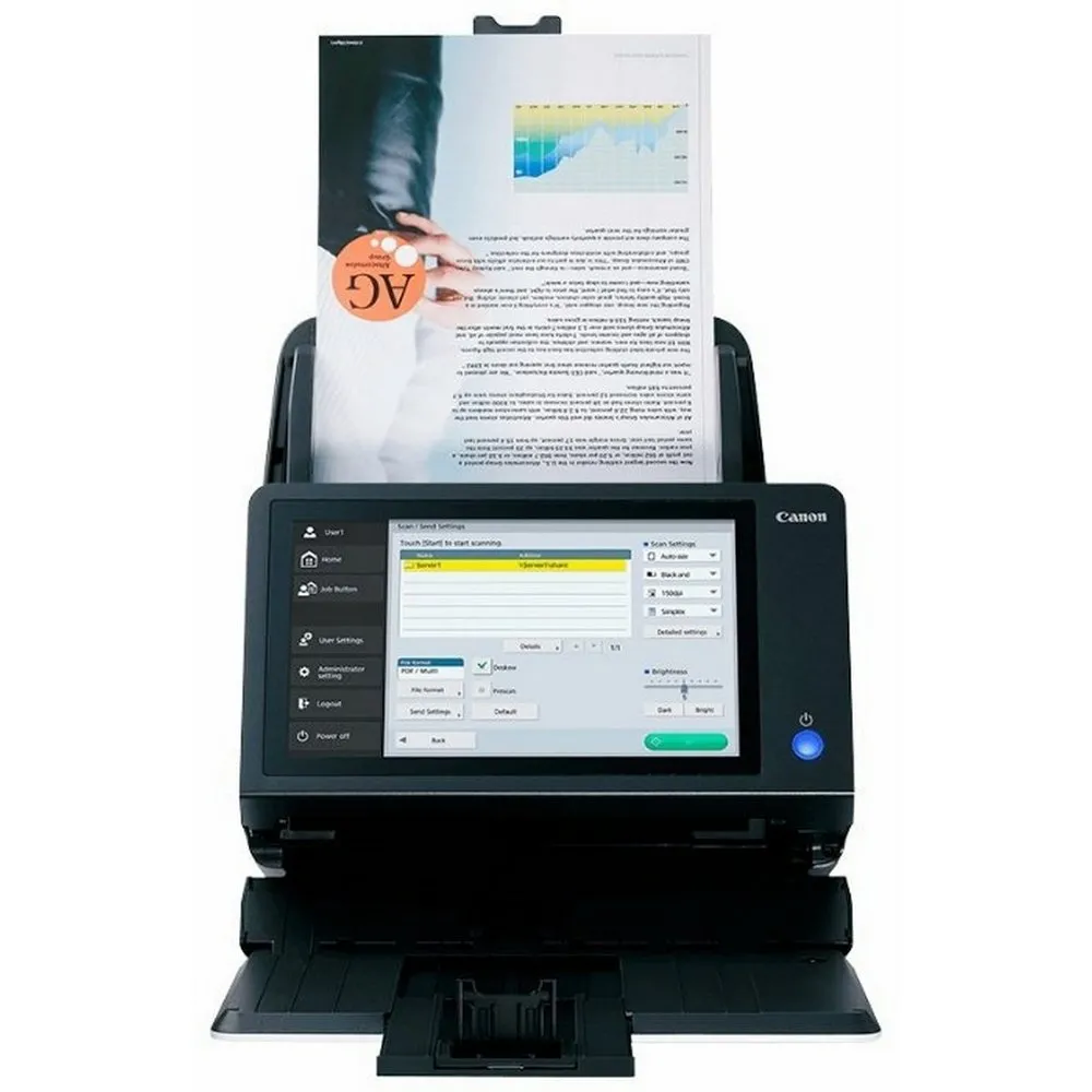 Scaner de documente cu alimentare automată Canon imageFORMULA ScanFront 400, A4, Negru