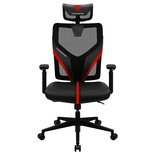 Scaun Gaming ThunderX3 Yama1, PU Piele, Negru/Rosu