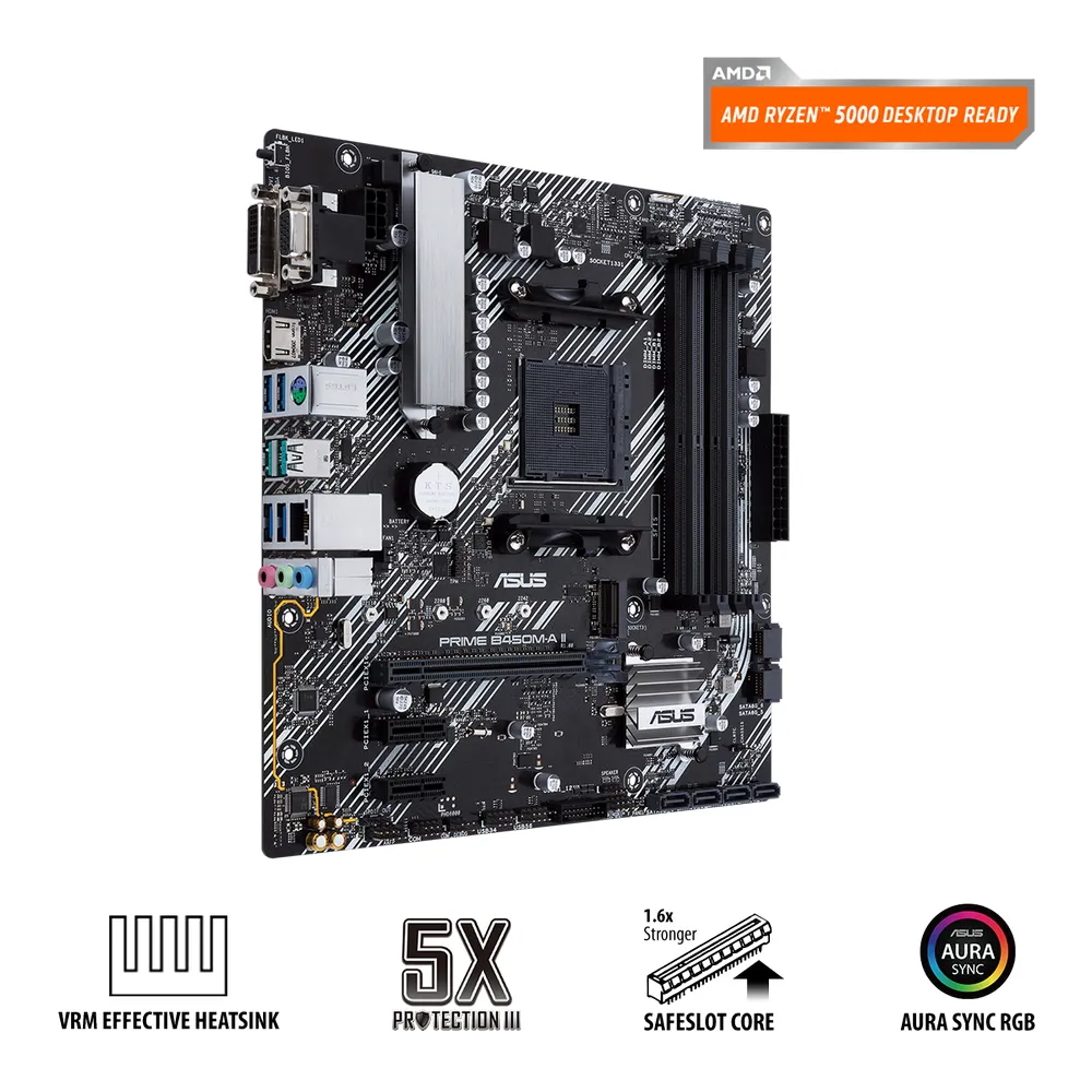 Placă de bază ASUS PRIME B450M-A II, AM4, AMD B450, Micro-ATX