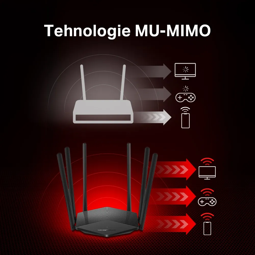 Router fără fir MERCUSYS MR50G, Negru