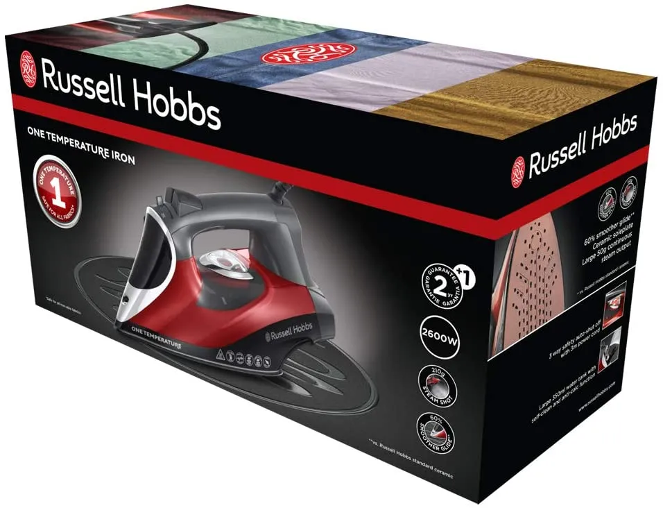 Fier de călcat Russell Hobbs 25090-56, 2600W, Black Red