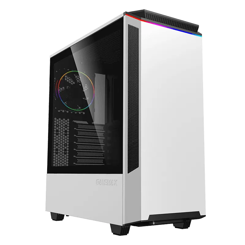 Carcasă PC Gamemax T801WT, Midi-Tower, ATX, Alb