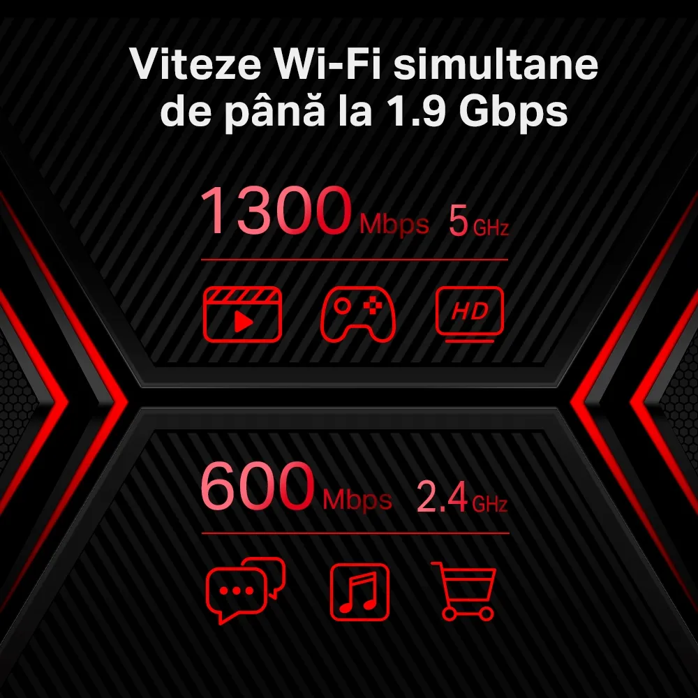 Router fără fir MERCUSYS MR50G, Negru