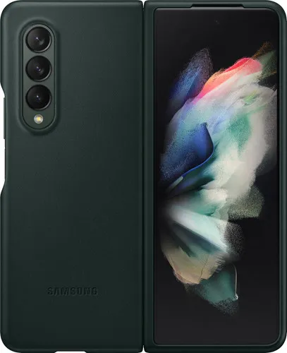 Husă tip carte Samsung Leather Cover for Galaxy Z Fold 3, Verde