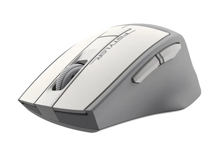 Wireless Mouse A4Tech FG30S Silent, 1000-2000 dpi, 6 buttons, Ergonomic, 1xAA, Grey/White
