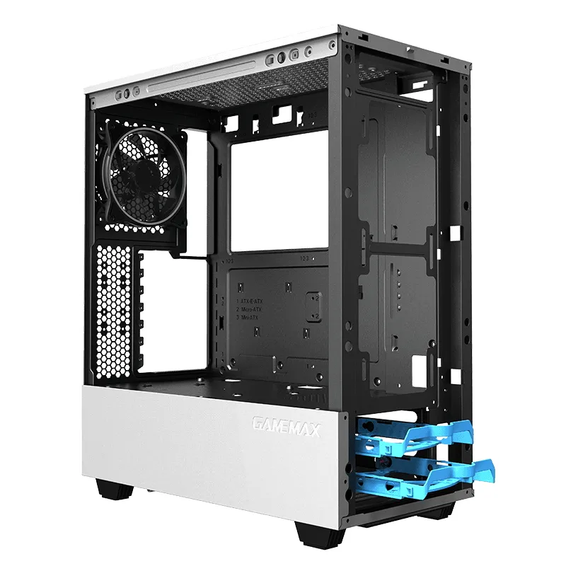 Carcasă PC Gamemax T801WT, Midi-Tower, ATX, Alb