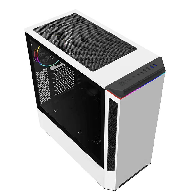 Carcasă PC Gamemax T801WT, Midi-Tower, ATX, Alb