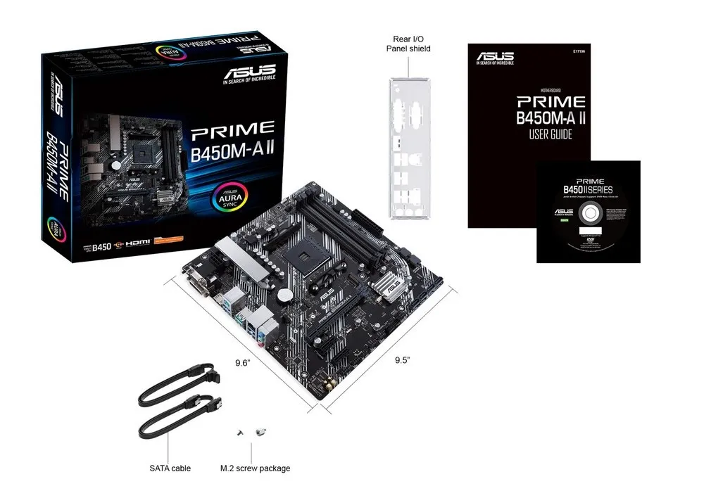 Placă de bază ASUS PRIME B450M-A II, AM4, AMD B450, Micro-ATX