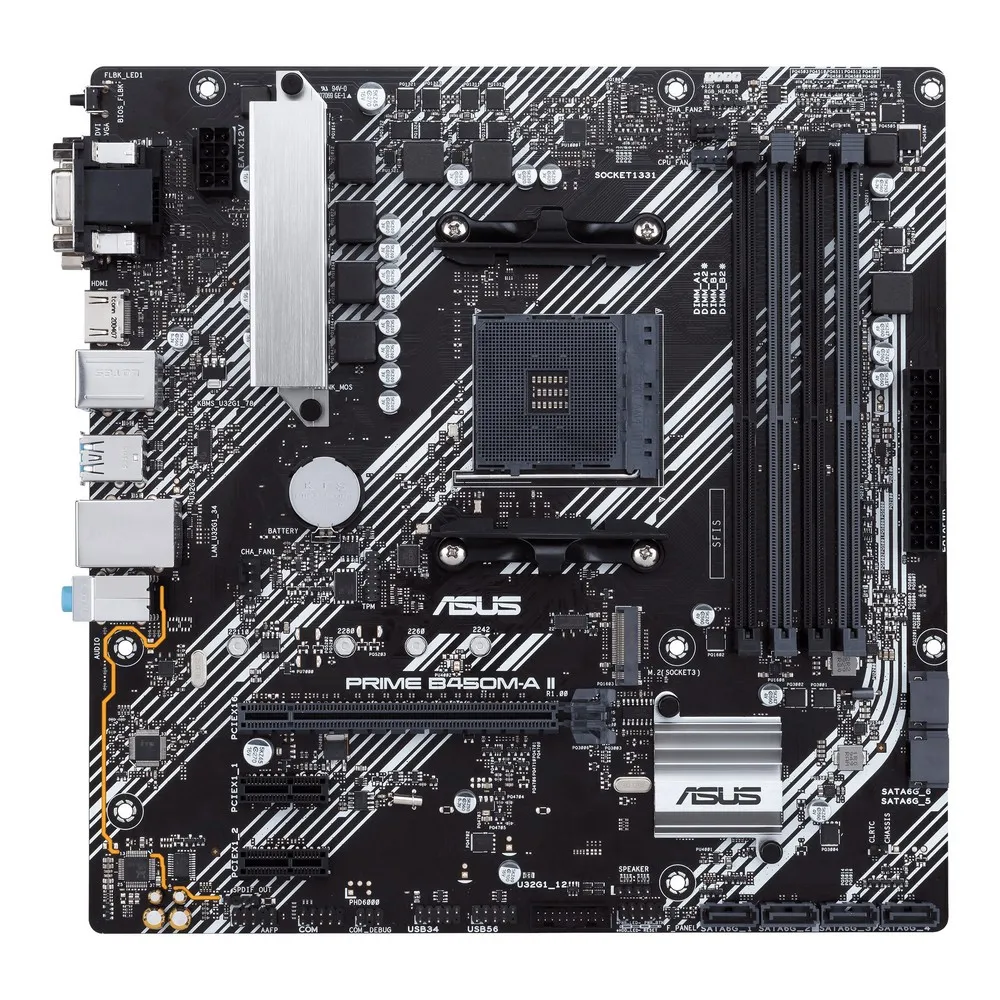 Placă de bază ASUS PRIME B450M-A II, AM4, AMD B450, Micro-ATX