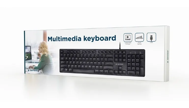 Tastatură Gembird KB-MCH-03-RU, Cu fir, Negru
