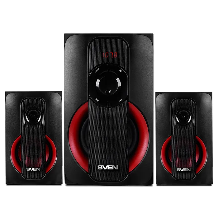 Boxe pentru calculator 2.1 SVEN MS-304, Negru/Roșu