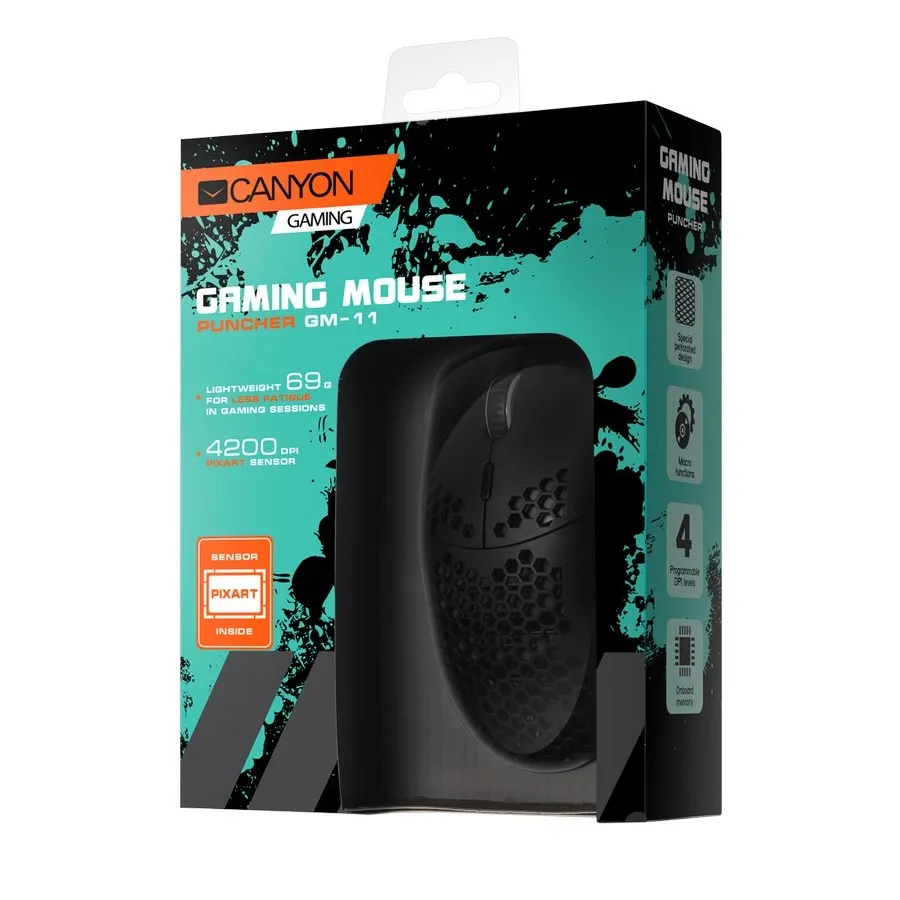 Gaming Mouse Canyon GM-11, Negru
