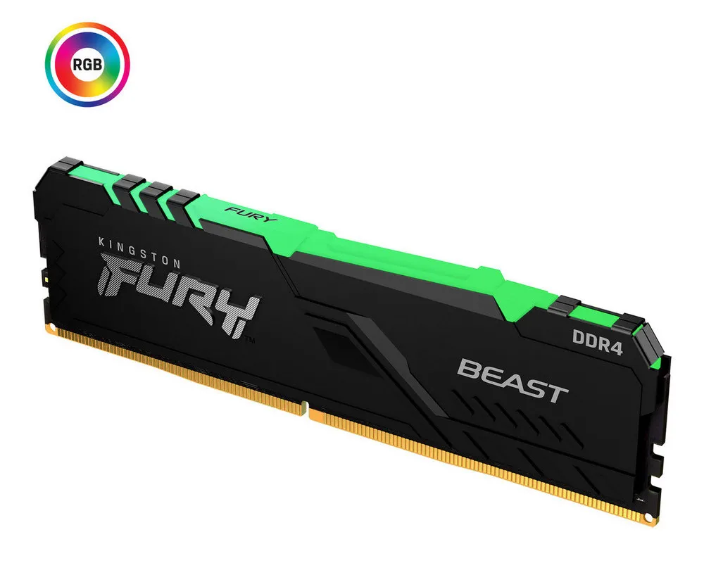 Memorie RAM Kingston FURY Beast RGB, DDR4 SDRAM, 3600 MHz, 8GB, KF436C17BBA/8
