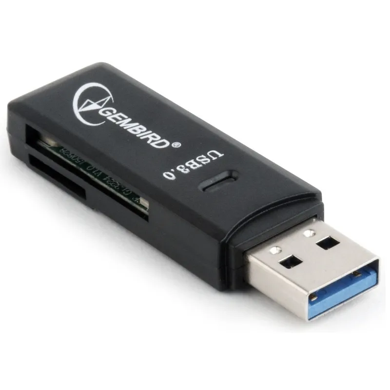 Cititor de carduri Gembird UHB-CR3-01, USB Type-A, Negru