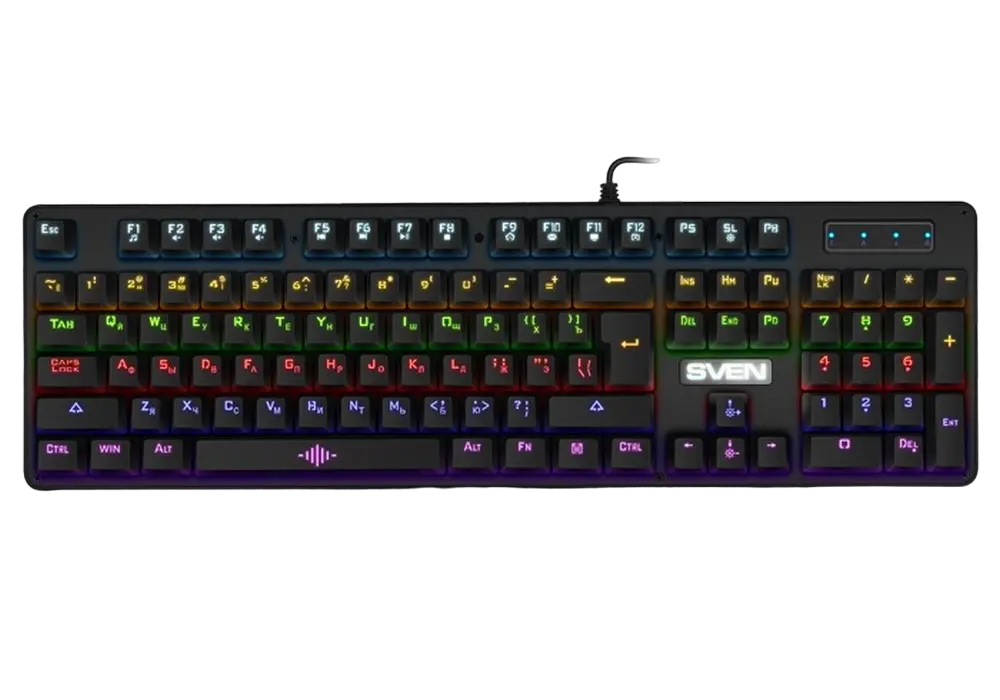 Tastatură SVEN KB-G9100, Cu fir, Negru