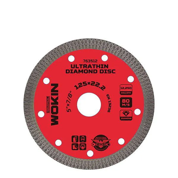 Disc diamantat de taiere continuu WOKIN 125x22.2x1.4 mm ultra subtire (Industrial)