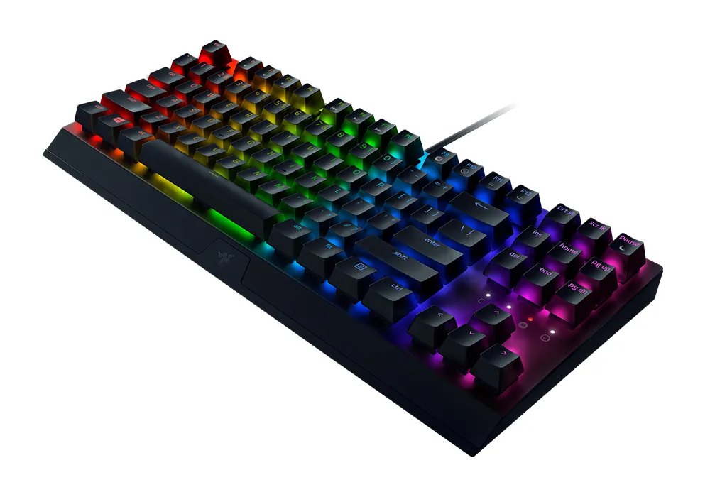 Gaming Keyboard Razer BlackWidow V3 Tenkeyless, Green SW, RGB, US Layout, USB 