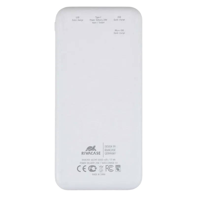 Acumulator extern RivaCase VA2540, 1000mAh, Alb