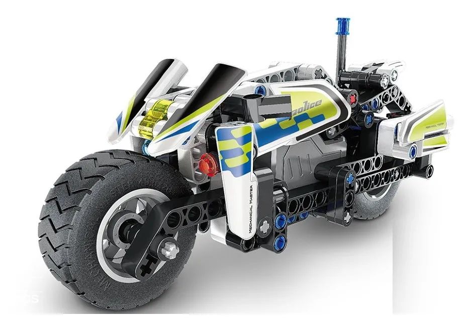 Constructor XTech Pull Back Police Motorbike