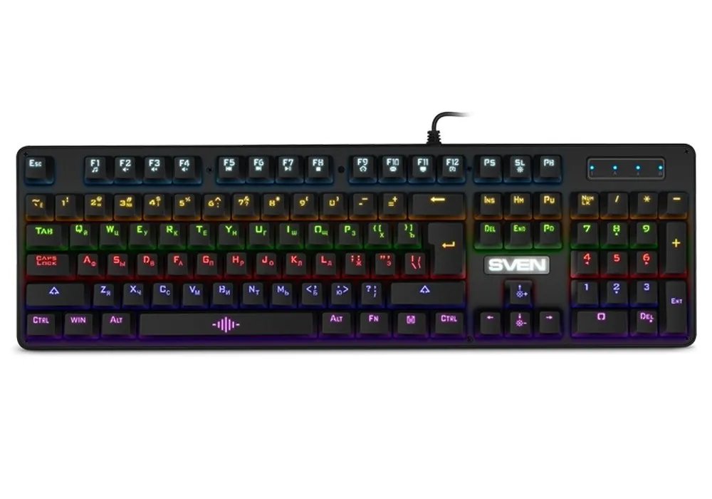 Tastatură SVEN KB-G9100, Cu fir, Negru