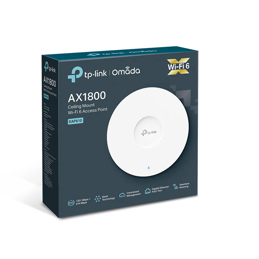 Punct de acces fără fir TP-LINK EAP610, 574 Mbps, 1201 Mbps, Alb