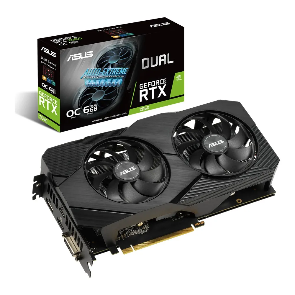 Placă Video ASUS DUAL-RTX2060-O6G-EVO,  6GB GDDR6 192bit