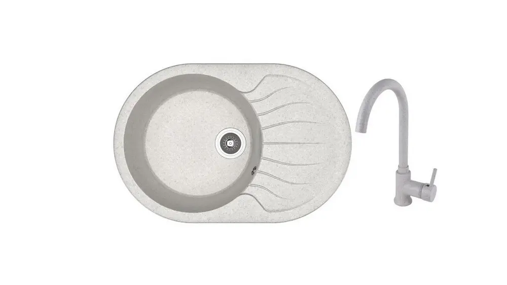 SET chiuveta Dr Gans Berta 580 + SanDonna F 7073 gri 