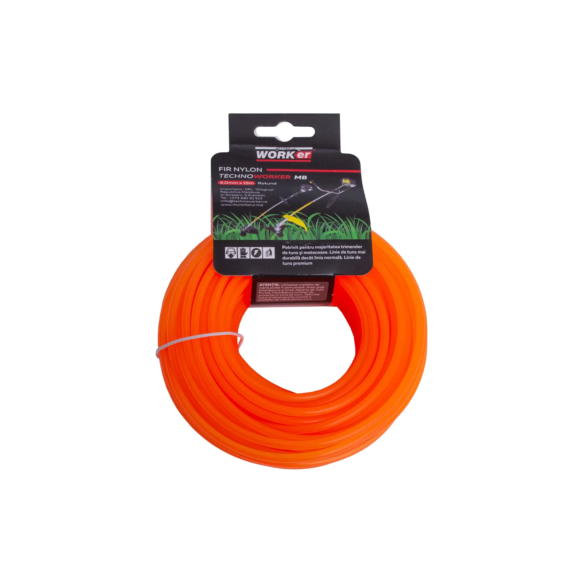 Fir Nylon Technoworker patrat 4.0 mm x 15 m