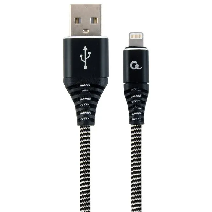 Cablu încărcare și sincronizare Cablexpert CC-USB2B-AMLM-1M-BW, USB Type-A/Lightning, 1m, Negru