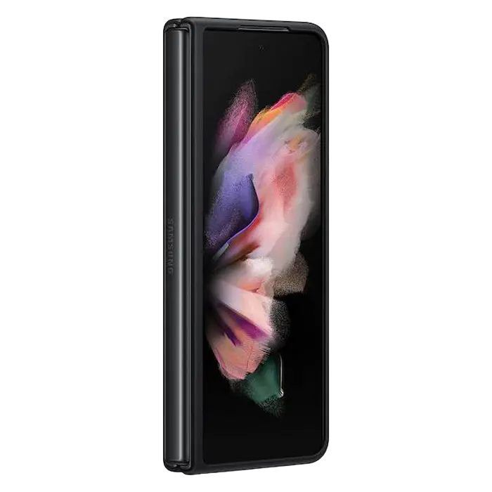 Husă tip carte Samsung Leather Cover for Galaxy Z Fold 3, Negru