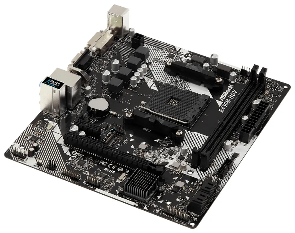 Placă de bază ASRock B450M-HDV R4.0, AM4, AMD B450, Micro-ATX