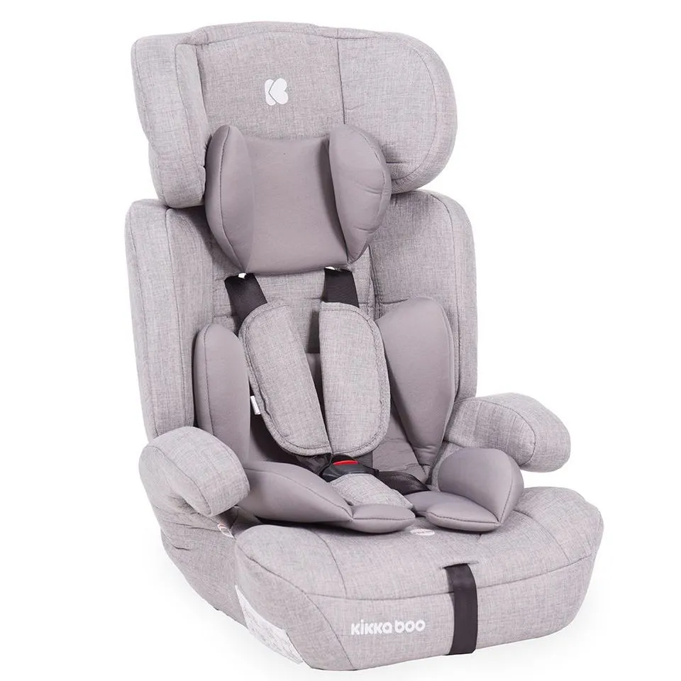 Scaun auto Kikka Boo Zimpla, Grupa 1/2/3 (9-36 kg), Gri deschis