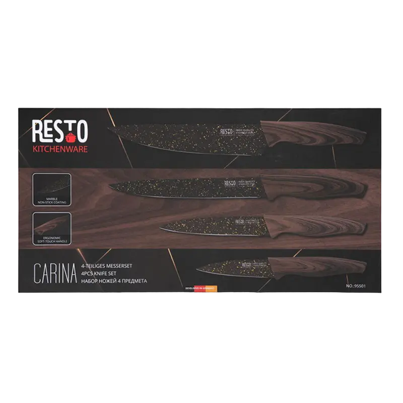 Set de Cuțite RESTO 95501, Cafeniu