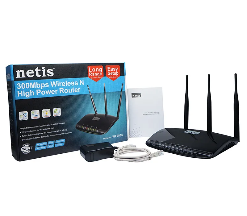Router fără fir Netis WF2533, Negru