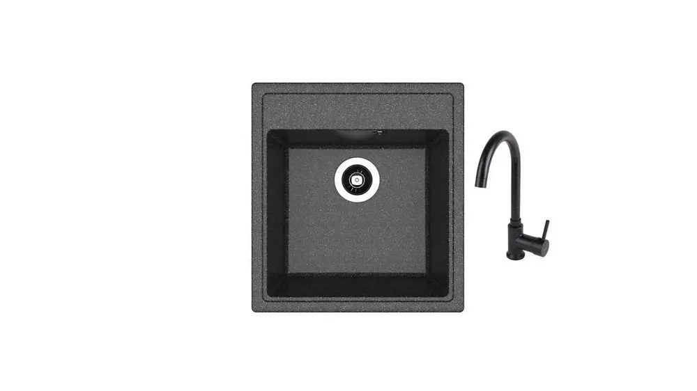 SET chiuveta Dr Gans Nika 470 + SanDonna F 7073 negru   