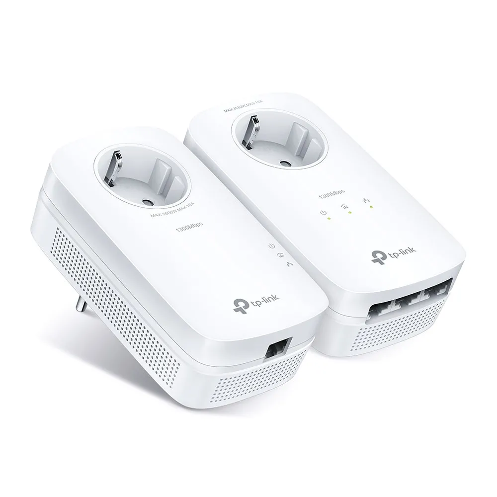 Powerline Adapter  TP-LINK TL-PA8033P KIT, AV1300, 1300 Mbps, Alb