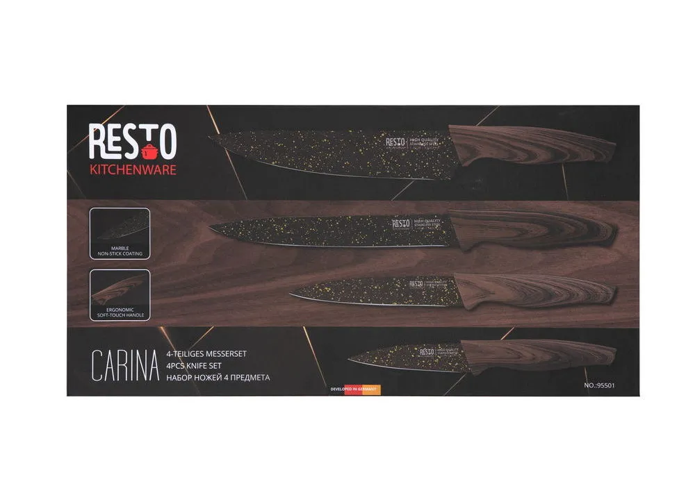 Set de Cuțite RESTO 95501, Cafeniu