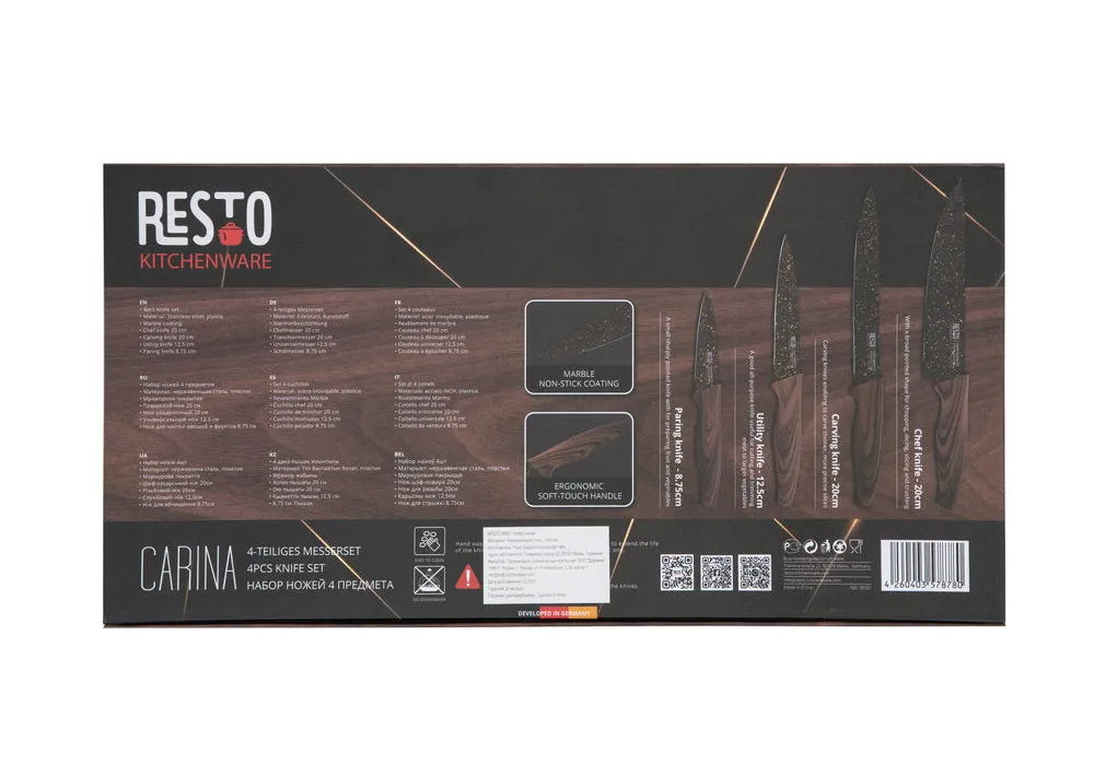 Set de Cuțite RESTO 95501, Cafeniu