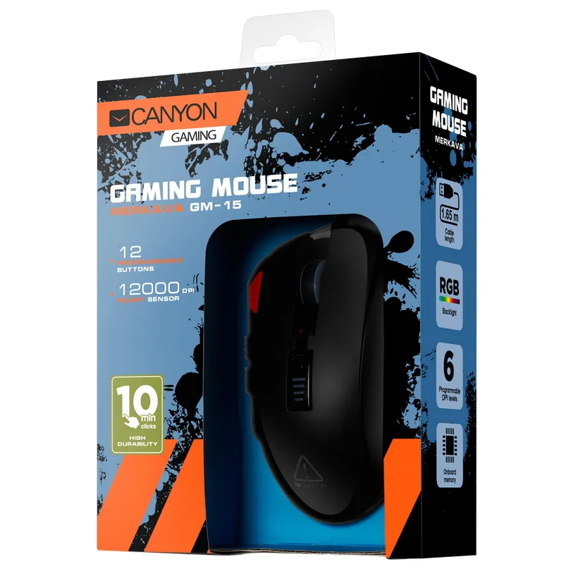 Gaming Mouse Canyon Merkava, Negru